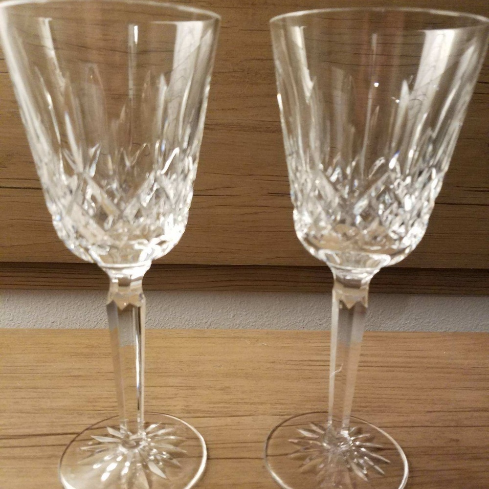 8 Waterford crystal Lismore Tall water goblets